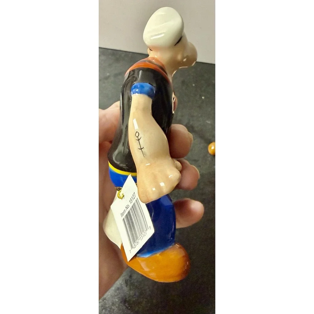 Popeye & Olive Oyl Kissing Magnetic Ceramic Salt & Pepper Shakers Westland 2010P
